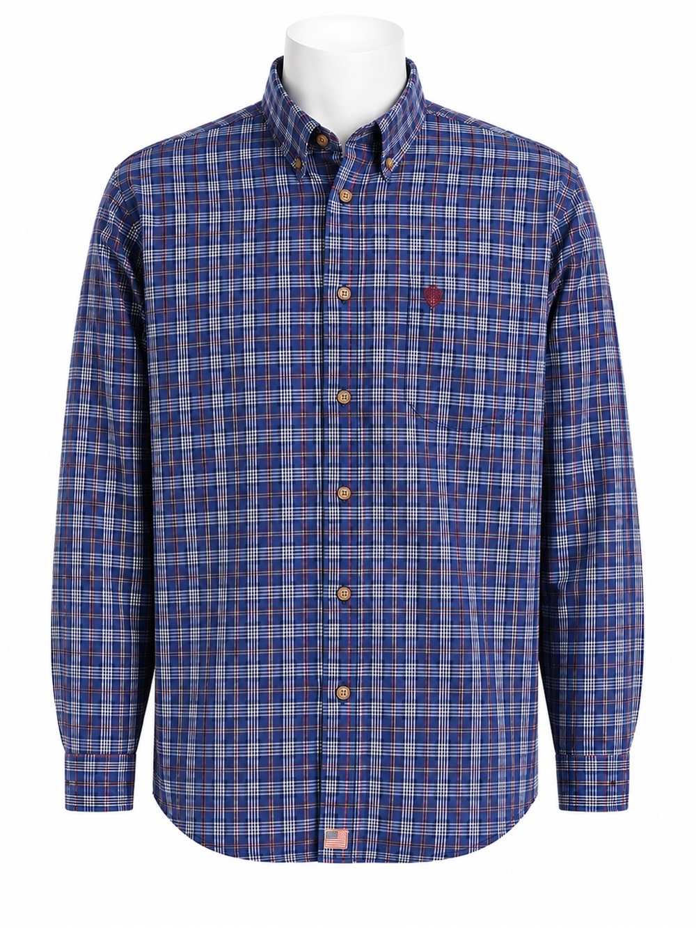 Size XXL Ariat FR CAT 2 Men’s Flame Resistant 2112 Plaid Work Shirt Blue
